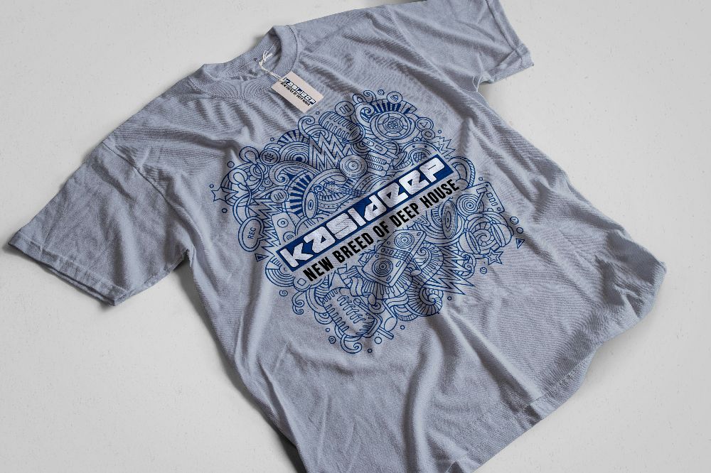 Branded promotional T-shirt with company logo in the UK